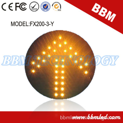 200mm Clear Lens Yellow Arrow LED Traffic Light Module